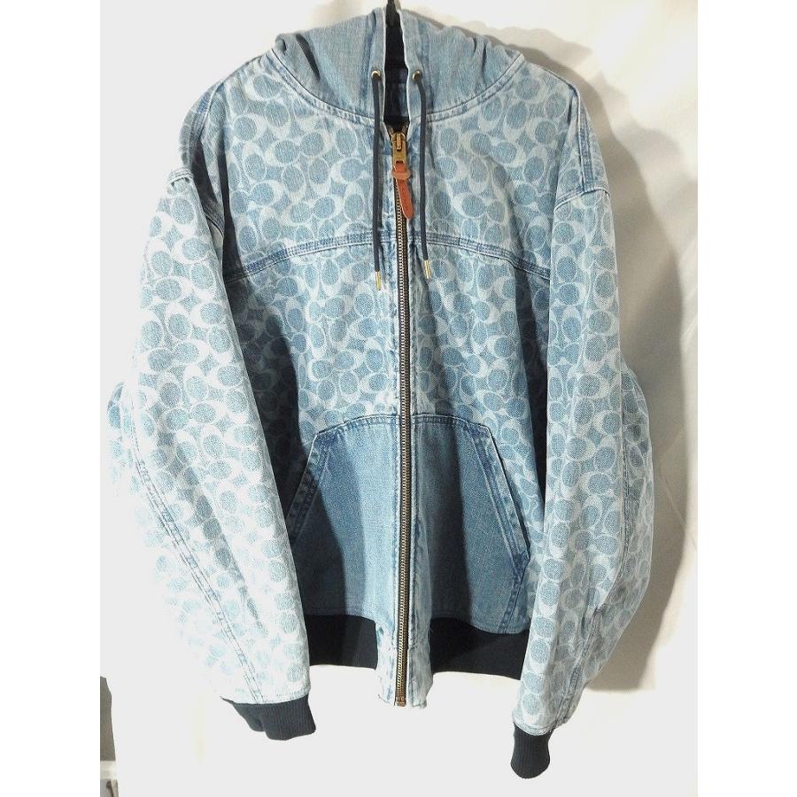 コーチ COACH デニムフードジャケット/サイズL : ワットマン Yahoo