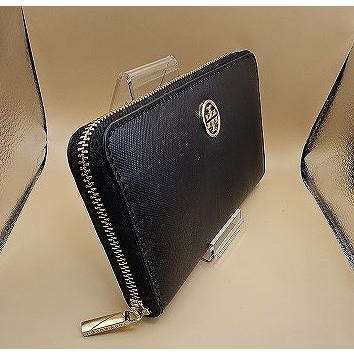 トリーバーチ TORY BURCH ラウンドファスナー長財布 美品 ブラック系