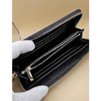 トリーバーチ TORY BURCH ラウンドファスナー長財布 美品 ブラック系