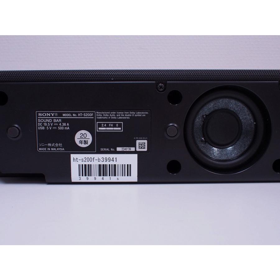 SONY HT-S200F サウンドバー （訳あり） SONY ソニー コンパクトサウンドバー HT-S200F B 内臓サブ