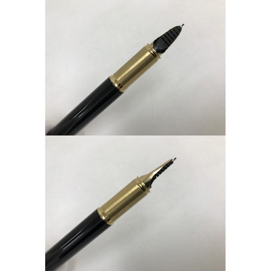 【美品】PARKER パーカー 万年筆 14Kペン先 黒×ゴールドレザーケース付 パーカー PARKER 洗練された逸品 高級万年筆の魅力 字で伝える美しさ