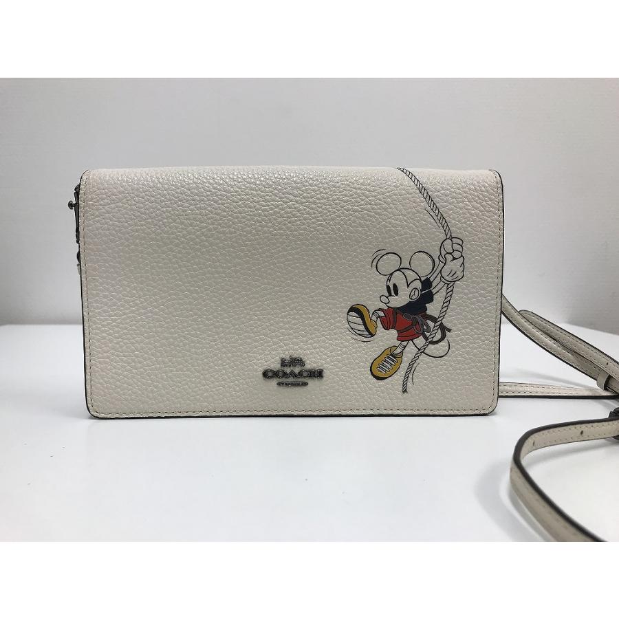極美品/限定品✨コーチ×ディズニー ショルダーウォレット シグネチャー ミッキー コーチ COACH Disneyミッキー大好き！女子力全開！可愛さMAX