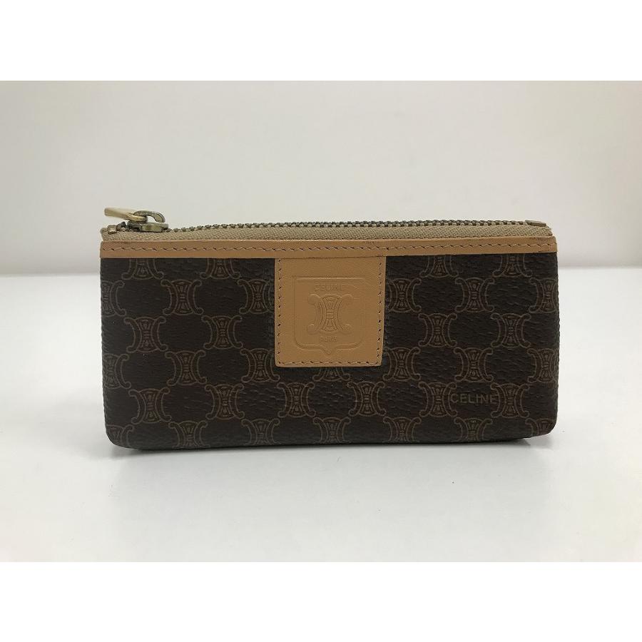 美品　CELINE セリーヌ コインケース レザー マカダム 小銭入れ 激レア】CELINE セリーヌ コインケース ヴィンテージ 小銭入れ