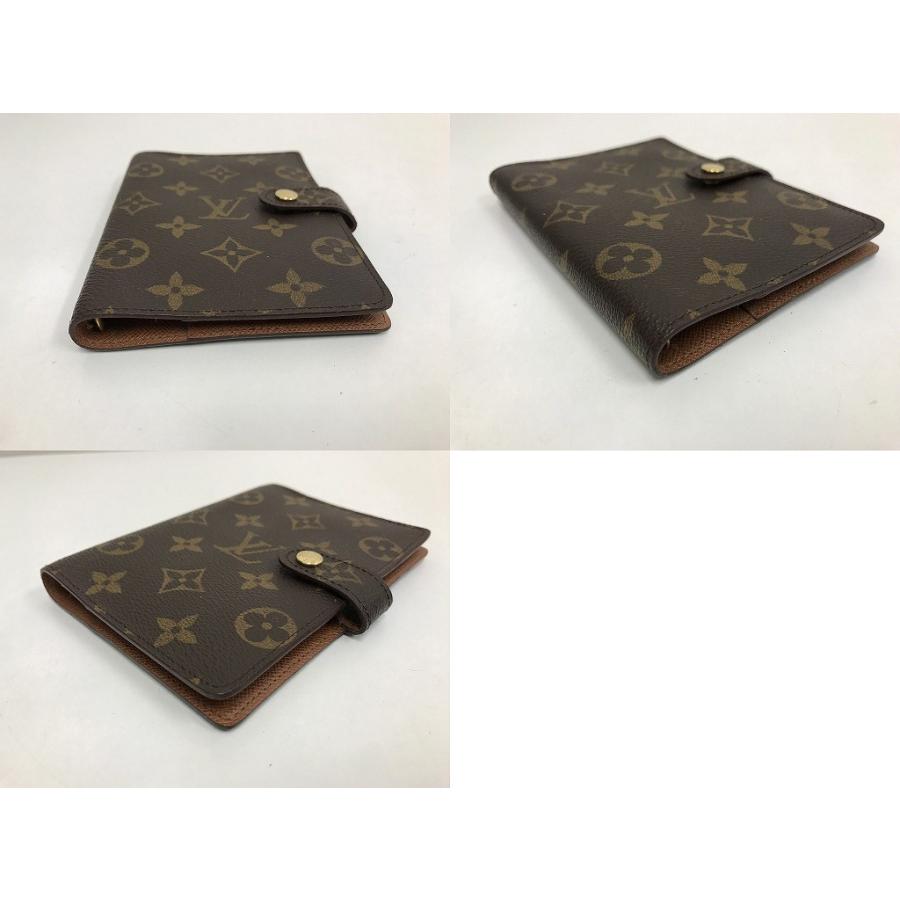 ルイ・ヴィトン LOUIS VUITTON 上品でスタイリッシュなお洒落の魅力 モノグラム アジェンダPM 6穴式手帳カバー 通勤通学 R20005の画像