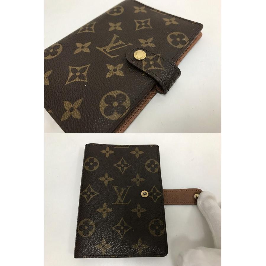 ルイ・ヴィトン LOUIS VUITTON 上品でスタイリッシュなお洒落の魅力 モノグラム アジェンダPM 6穴式手帳カバー 通勤通学 R20005の画像