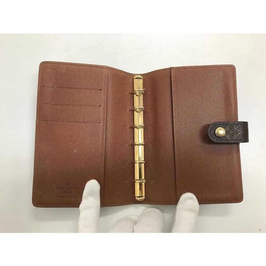 ルイ・ヴィトン LOUIS VUITTON 上品でスタイリッシュなお洒落の魅力 モノグラム アジェンダPM 6穴式手帳カバー 通勤通学 R20005の画像