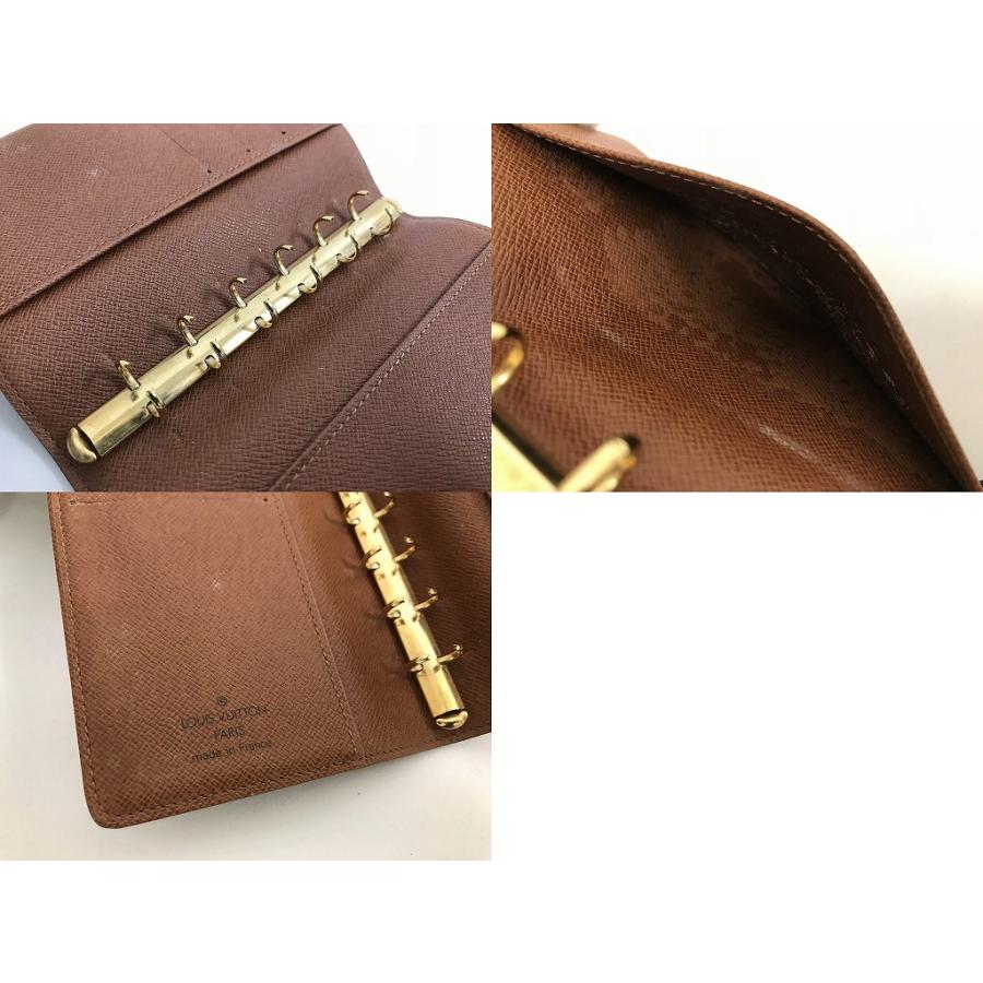 ルイ・ヴィトン LOUIS VUITTON 上品でスタイリッシュなお洒落の魅力 モノグラム アジェンダPM 6穴式手帳カバー 通勤通学 R20005の画像