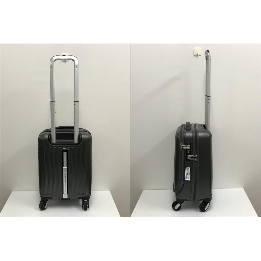 フリクエンター FREQUENTER 美品 静音 ストッパー付きスーツケース キャリー 4輪 約23L 約3.1kg 1〜2泊 機内持込み 1-217の画像