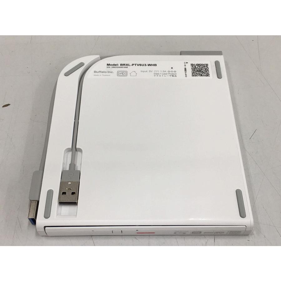 バッファロー BUFFALO ポータブルブルーレイドライブ BRXL-PTV6U3-WHB