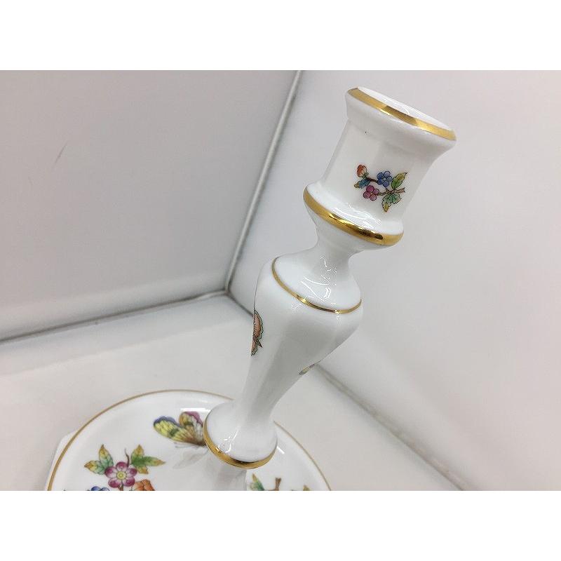ヘレンド HEREND キャンドルスタンド ホワイト 蝶_3