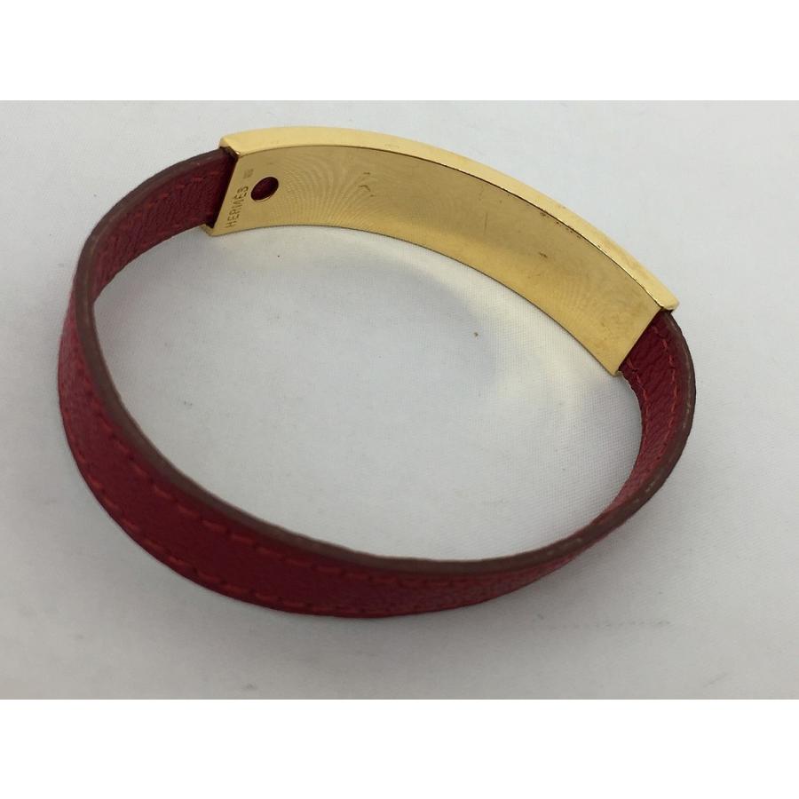 エルメス HERMES プスプス レザーブレスレット レッド : ワットマン