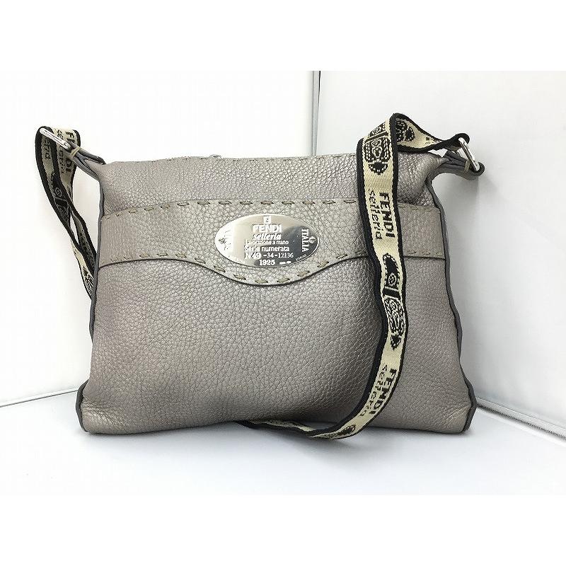フェンディ FENDI セレリア ショルダーバッグ シルバー 2373 