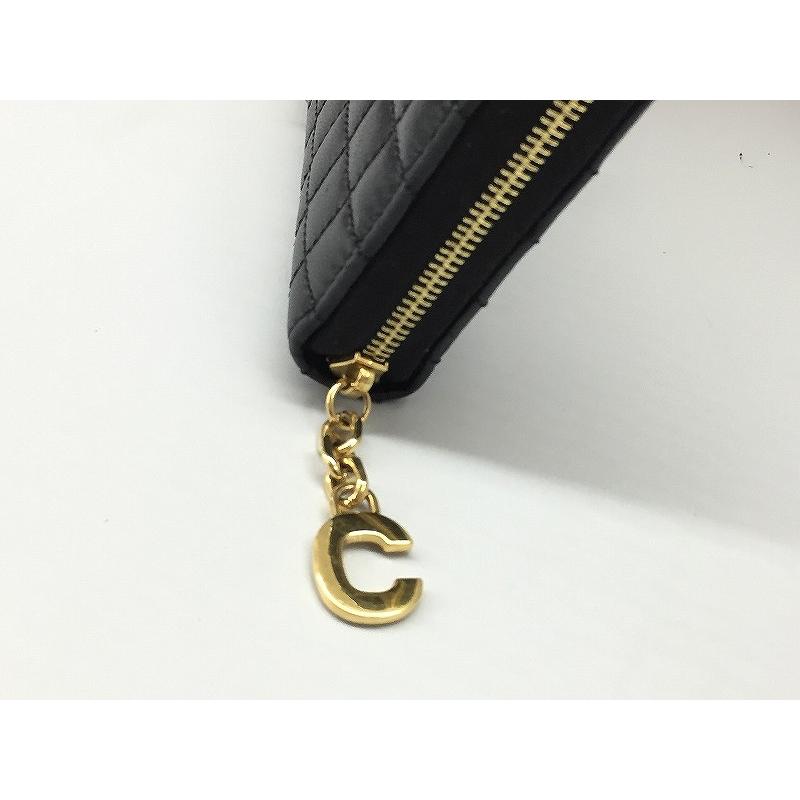 セリーヌ CELINE ラウンドファスナー長財布 Cチャーム 黒 S,TN セリーヌ CELINE ラウンドファスナー長財布 Cチャーム 黒 S,TN
