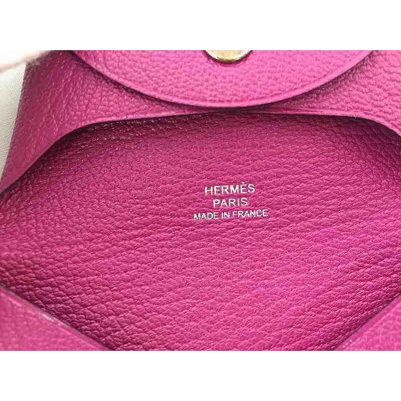 エルメス HERMES バスティア コインケース / 小銭入れ ピンク