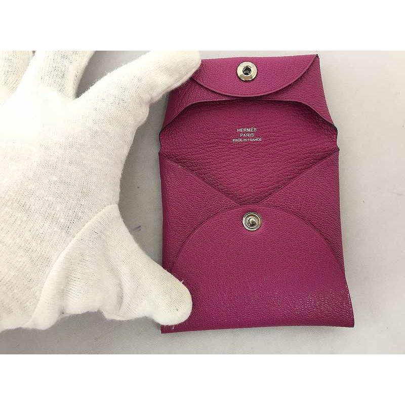 エルメス HERMES バスティア コインケース / 小銭入れ ピンク