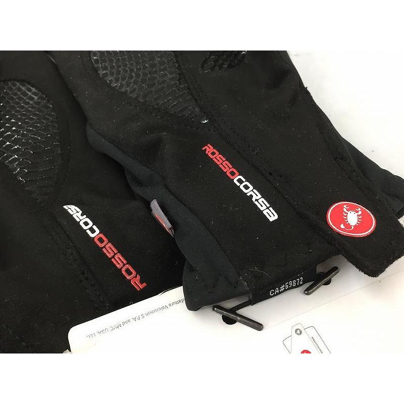 【未使用】 カステリ CASTELLI ROSSO CORSA SPETTACOLO ROS GLOVE サイクルグローブ BLACK Lサイズの画像