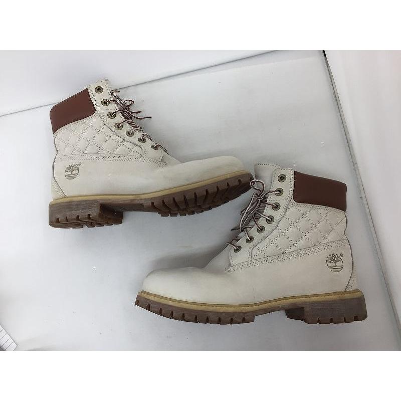 Timberland ティンバーランド プレミアムブーツ ホワイトヌバック 美品 ティンバーランド Timberland 10インチ プレミアム オフ ホワイト