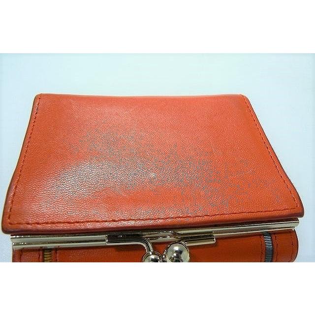 ポールスミス Paul Smith 三つ折り がま口 財布 オレンジ系