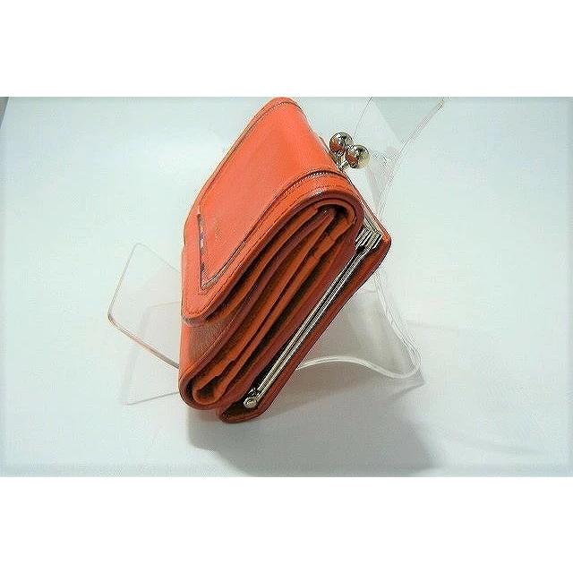 ポールスミス Paul Smith 三つ折り がま口 財布 オレンジ系