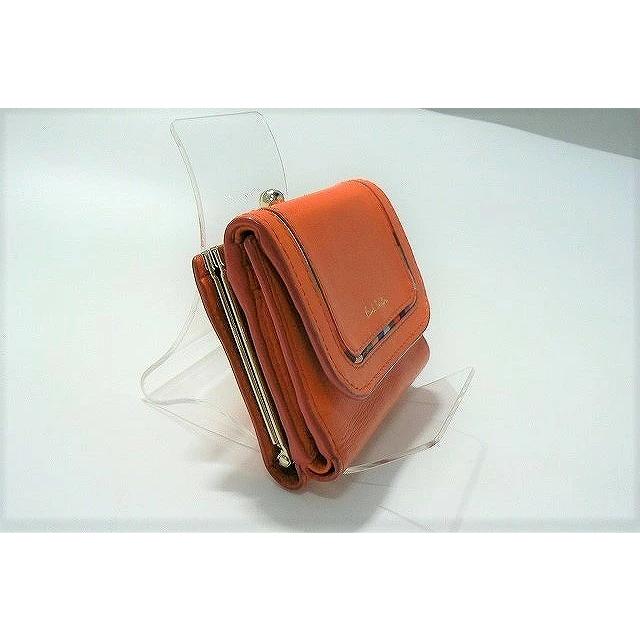 ポールスミス Paul Smith 三つ折り がま口 財布 オレンジ系