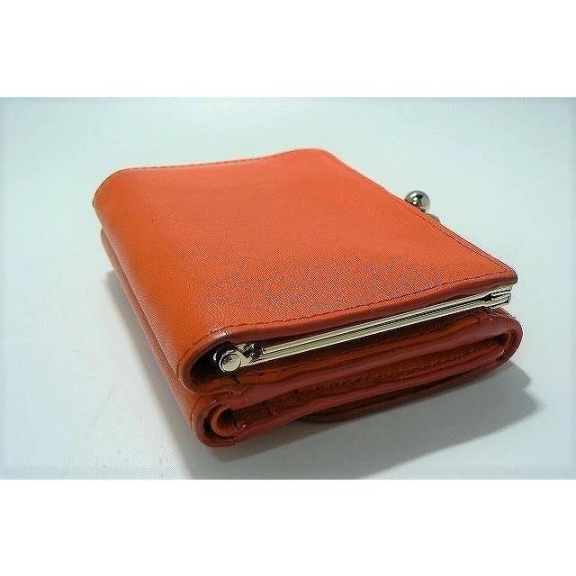 ポールスミス Paul Smith 三つ折り がま口 財布 オレンジ系