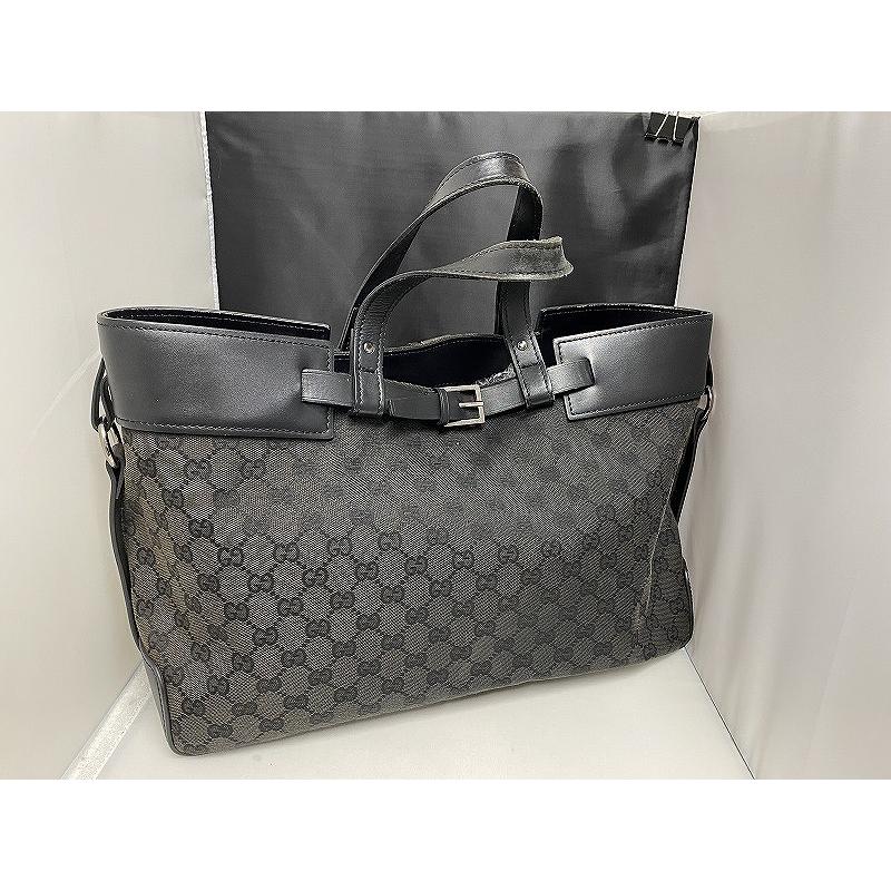 グッチ GUCCI トートバッグ ブラック系・GGキャンバス 106251 グッチ GUCCI トートバッグ ブラック系・GGキャンバス 106251