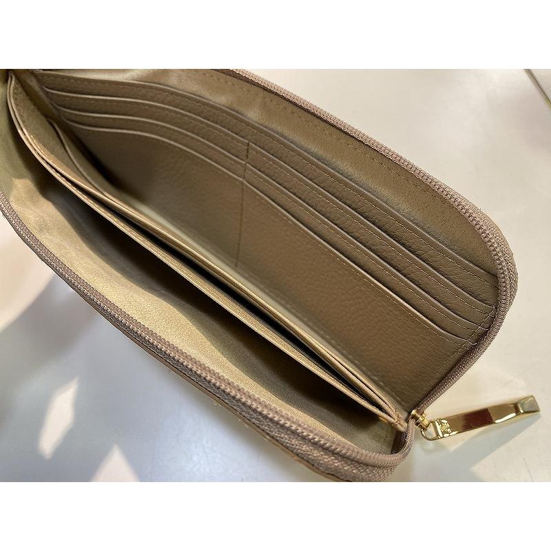 最終値下げ　ATAO  パイソンL字ファスナー財布/ベージュ（オーク） limo(リモ)パイソン／ATAO（アタオ）L字長財布 – ATAO LAND+(アタ