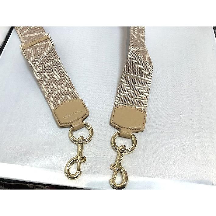 【未使用・タグ付き】マークジェイコブス ロゴ ショルダーストラップ　ベージュ　茶 マークジェイコブス MARC JACOBS ショルダーストラップ ロゴ