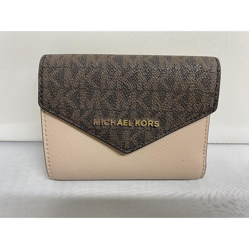 【美品】MICHAEL KORS 三つ折り コンパクトウォレットMK ブラウン Amazon | [MICHAEL KORS] [マイケルコース] 財布 レディース 3つ折り