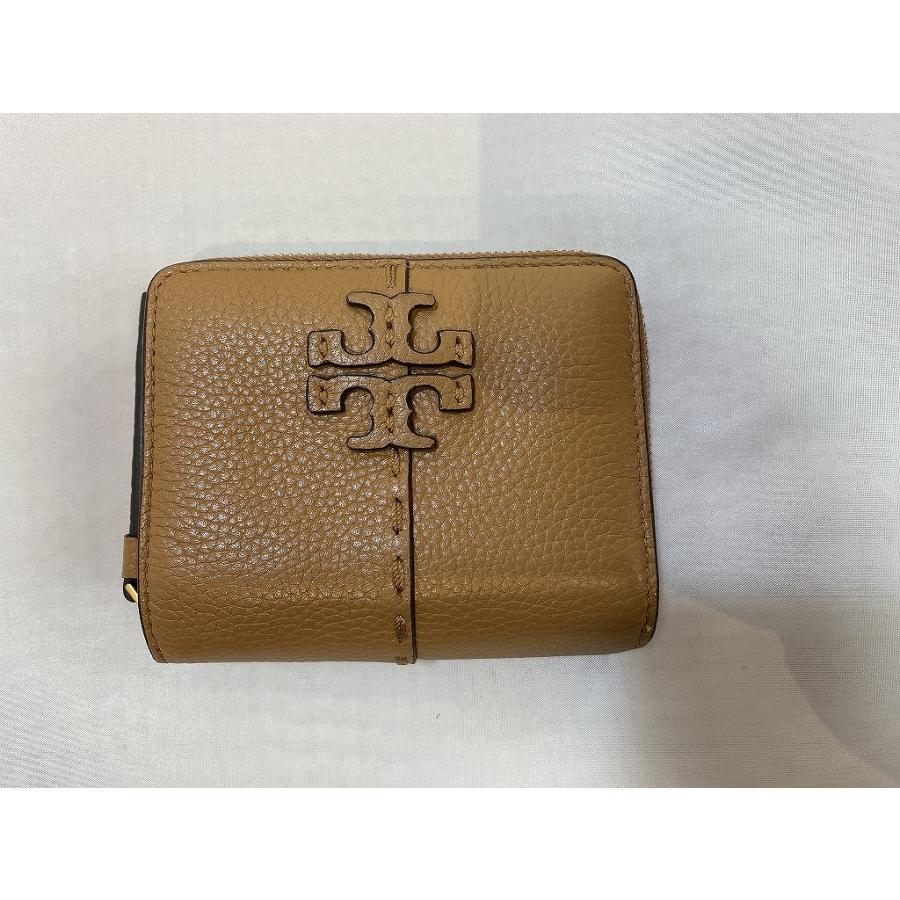 トリーバーチ TORY BURCH 二つ折り財布 MCGRAW ベージュ系