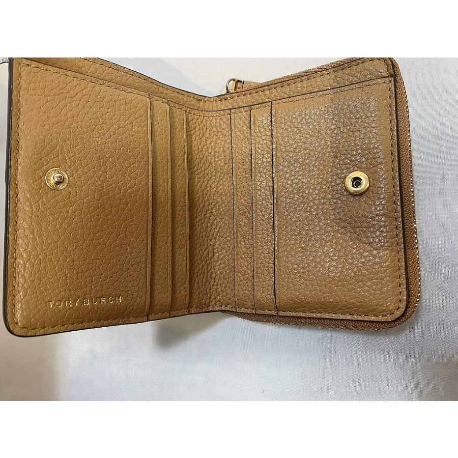 トリーバーチ TORY BURCH 二つ折り財布 MCGRAW ベージュ系