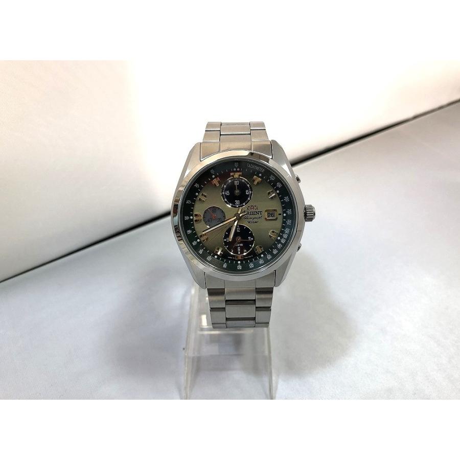 オリエント ORIENT ソーラー クロノグラフ 腕時計 カレンダー シルバー