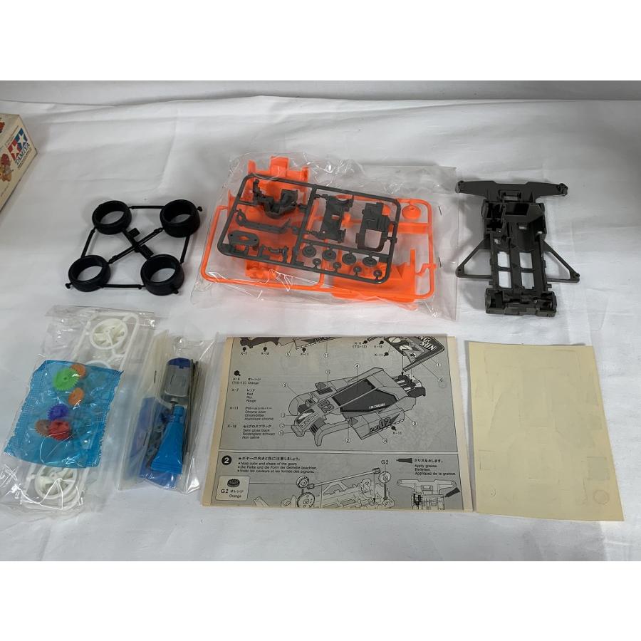 TAMIYA プラモデル ミニ四駆 未組立品 1/32 ダッシュ02号・新太陽(ネオ・バーニング・サン)「レーサーミニ四駆シリーズ No.34」[18034]の画像