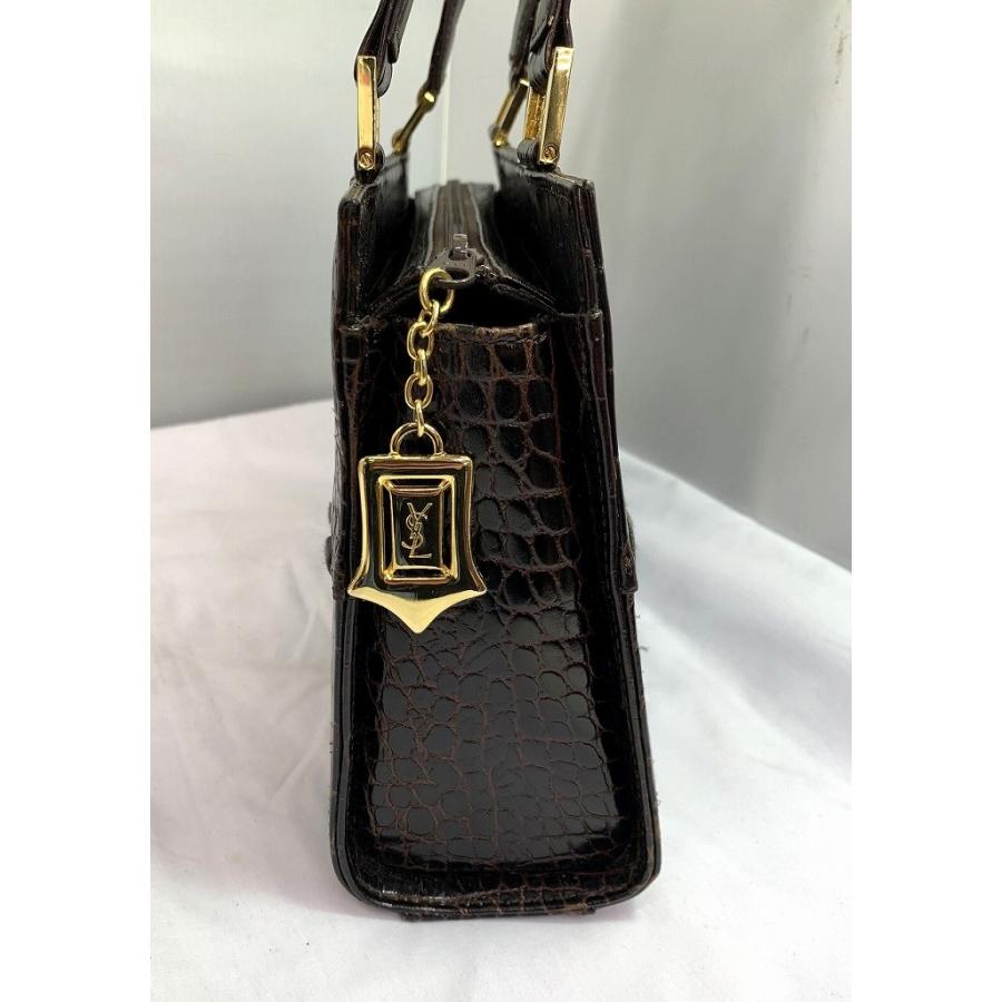 イヴサンローラン Yves Saint Laurent クロコダイル型押し