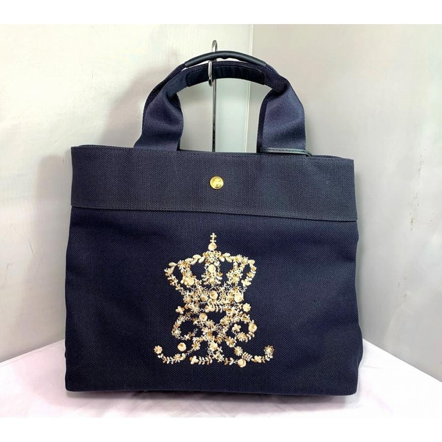 A.D.M.J. 香水ボトル刺繍 ナイロンファスナー トートバッグ 希少