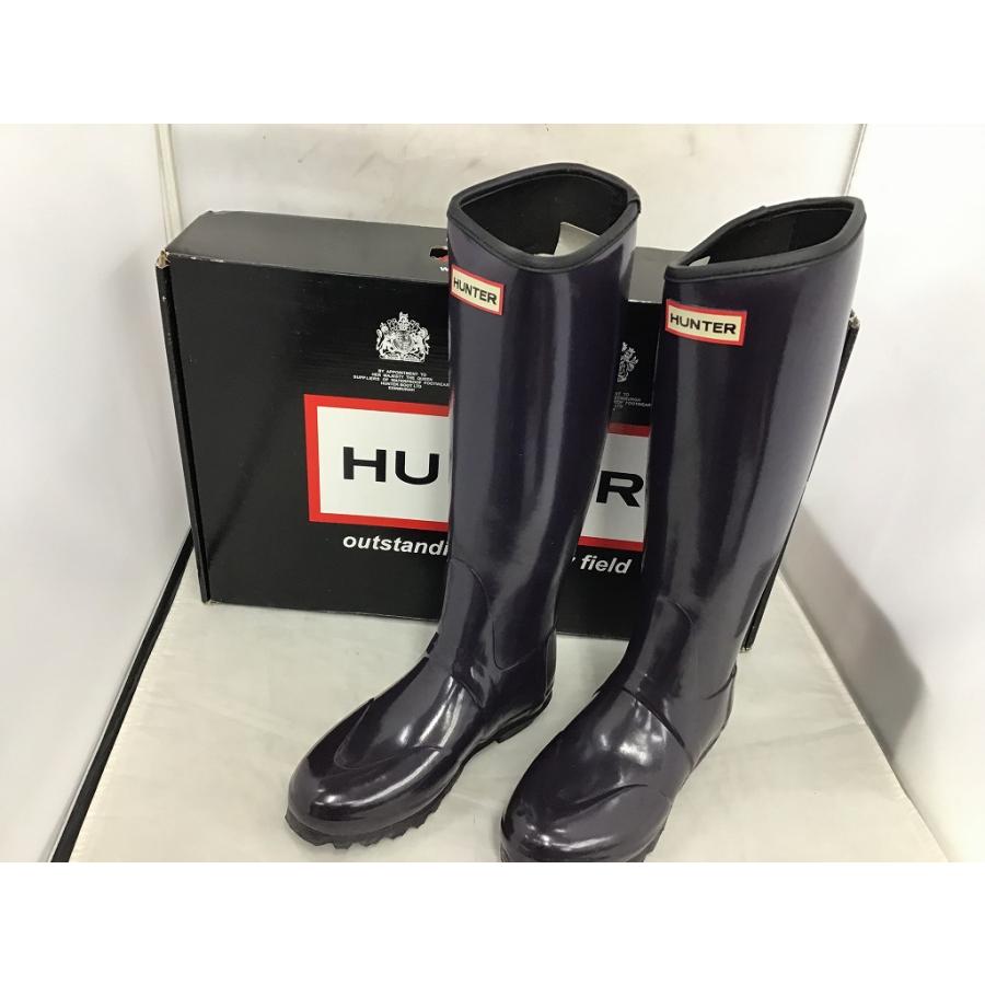 ハンター HUNTER レインブーツ EU37 パープル : ワットマン Yahoo 