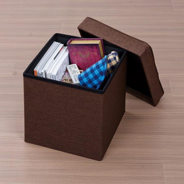 スツール 収納 収納付き ボックス おしゃれ ブラウン 38×38×40cm
