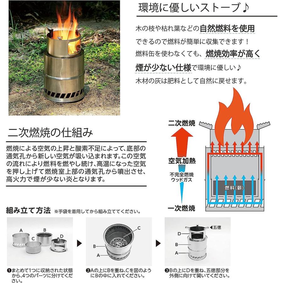 武田コーポレーション キャンプストーブ 薪 ミニ 高火力 BBQ