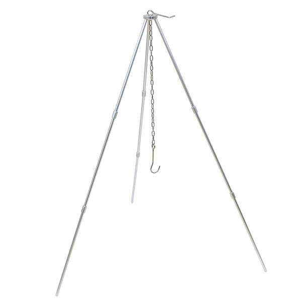 トライポッド 焚き火三脚 キャンプギア アルミ製トライポッド 3段ネジ