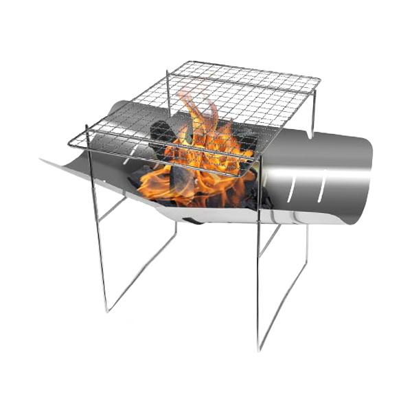 Montagna 焚き火台 ポータブル焚き火＆グリル 焼き網付き 38.5×25.5