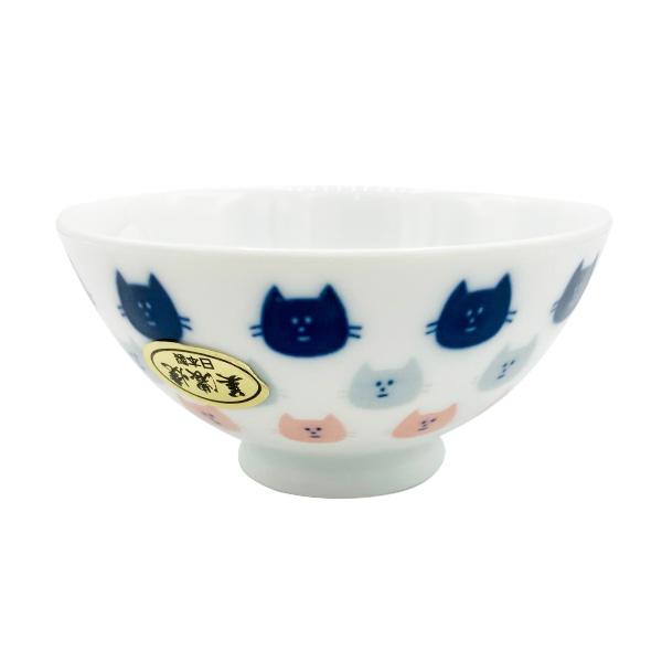 お茶碗 和食器 おしゃれ ご飯茶碗 ちゃわん 磁器 コップ ネコ顔茶碗 美濃焼 ごはん 329783 : ワッツオンライン - 通販 ...