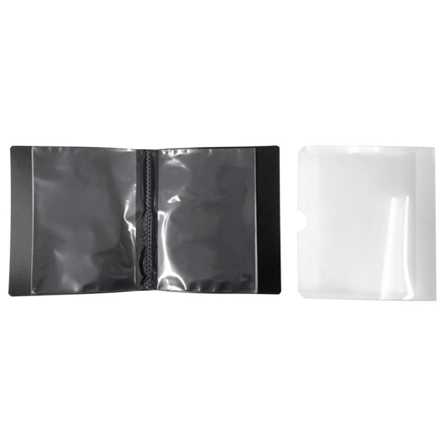 葉書ホルダー 黒台紙 ポストカードホルダー 60P ケース付 352010