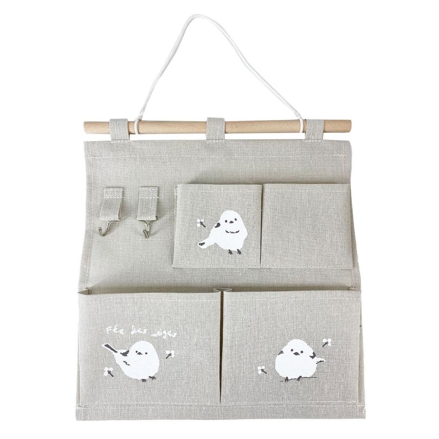 ウォールポケット 壁掛け収納ホルダー ウォールラック シマエナガ3