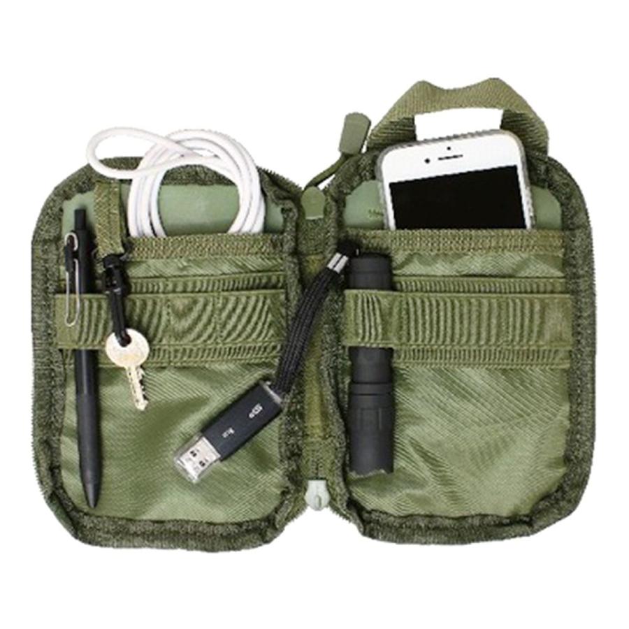 アウトドアポーチ ウェストポーチ マルチウエストポーチ カーキ