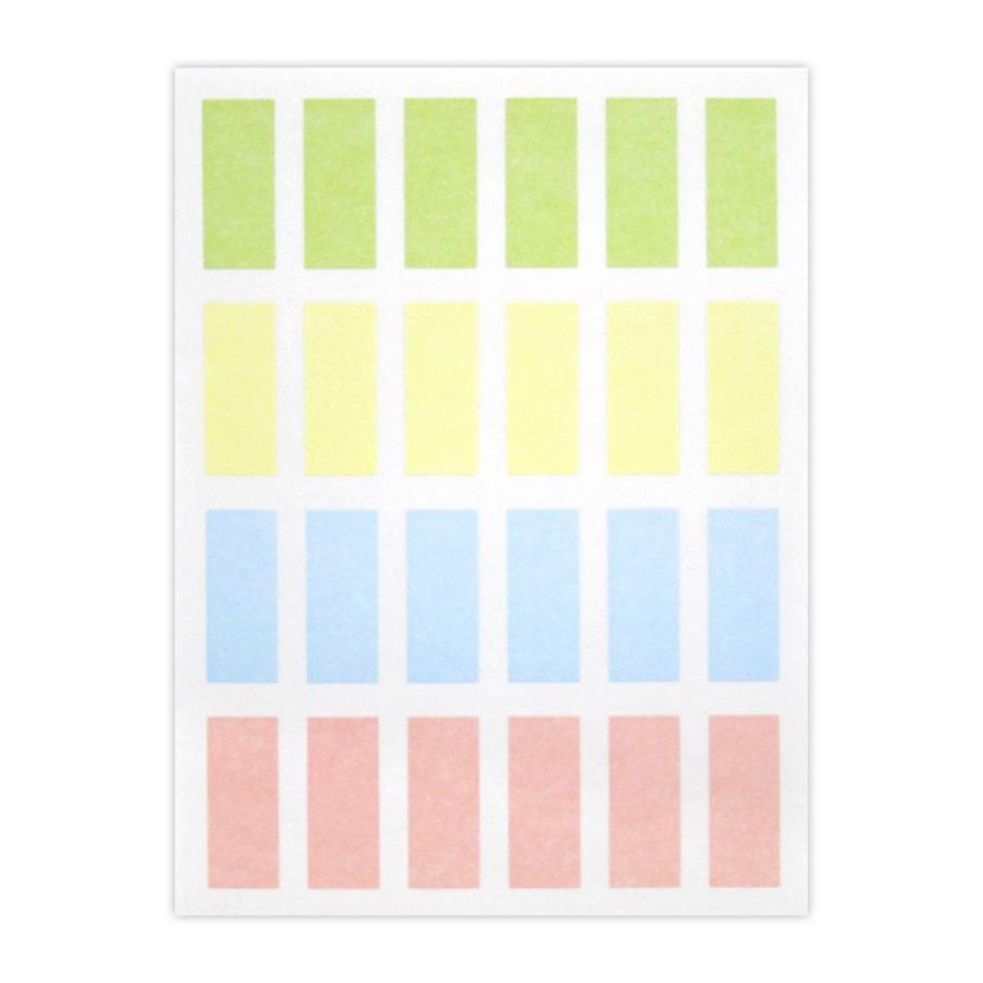 まとめ買い100個セット ダブルクリップ用ラベルシール25mm幅見分けやすい144片0915/368126_1
