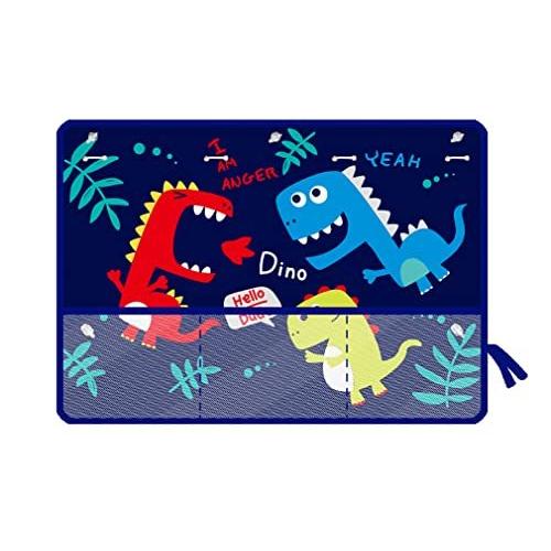 Fengju 車用 カーテン サンシェード 吸盤取付 遮光 Uvカット 取付簡単 可愛い 紫外線対策 後部座席 車載小物入れ 車内収納 恐竜柄 Sale Off