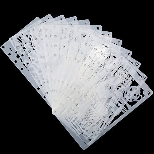 12枚 描画テンプレート ステンシルシート 子供 製図用テンプレート 手帳用 テンプレート 描画ツール 絵描き道具 塗り絵 Diyアルバム 絵図 手帳 S 2219 Wattu Net 通販 Yahoo ショッピング