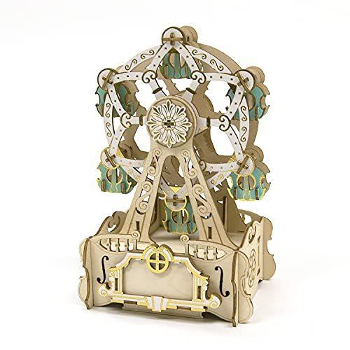 楽しめる まで 大人 から 小学生 観覧車 オルゴール Ki Gu Mi 木製 知育 の 女の子 男の子 工作キット Diy 立体パズル 3d 知育玩具 激安特価 Themtransit Com