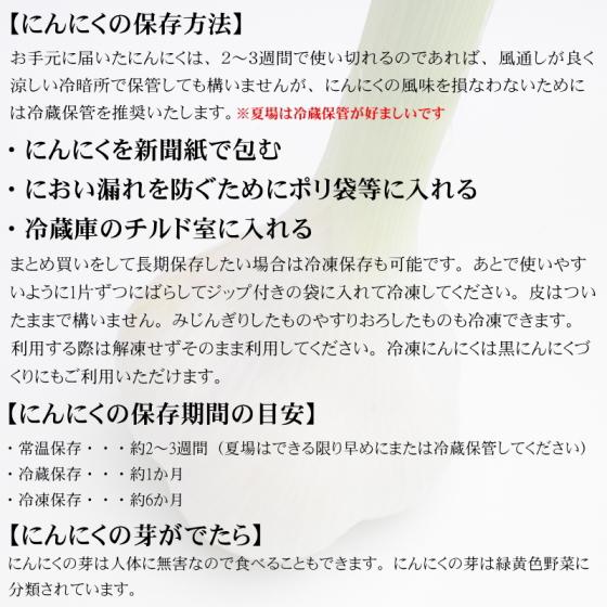 にんにく 青森 国産 2Lサイズ 5kg B品 福地ホワイト六片 : みちのく処