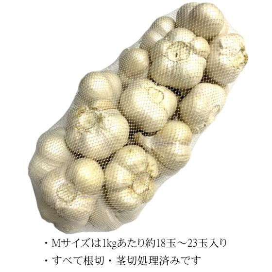 にんにく 青森 国産 Mサイズ 2kg B品 福地ホワイト六片 : みちのく処